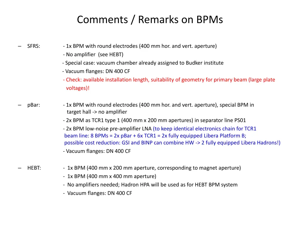 comments remarks on bpms