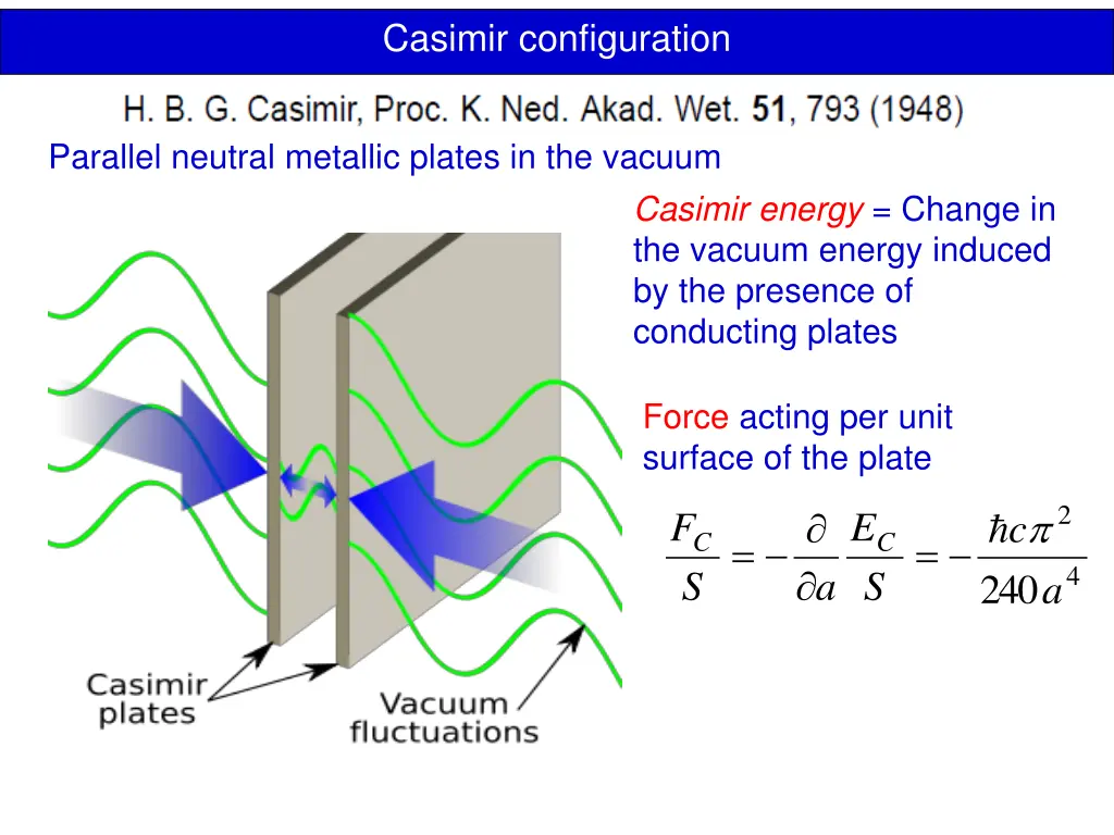 casimir configuration