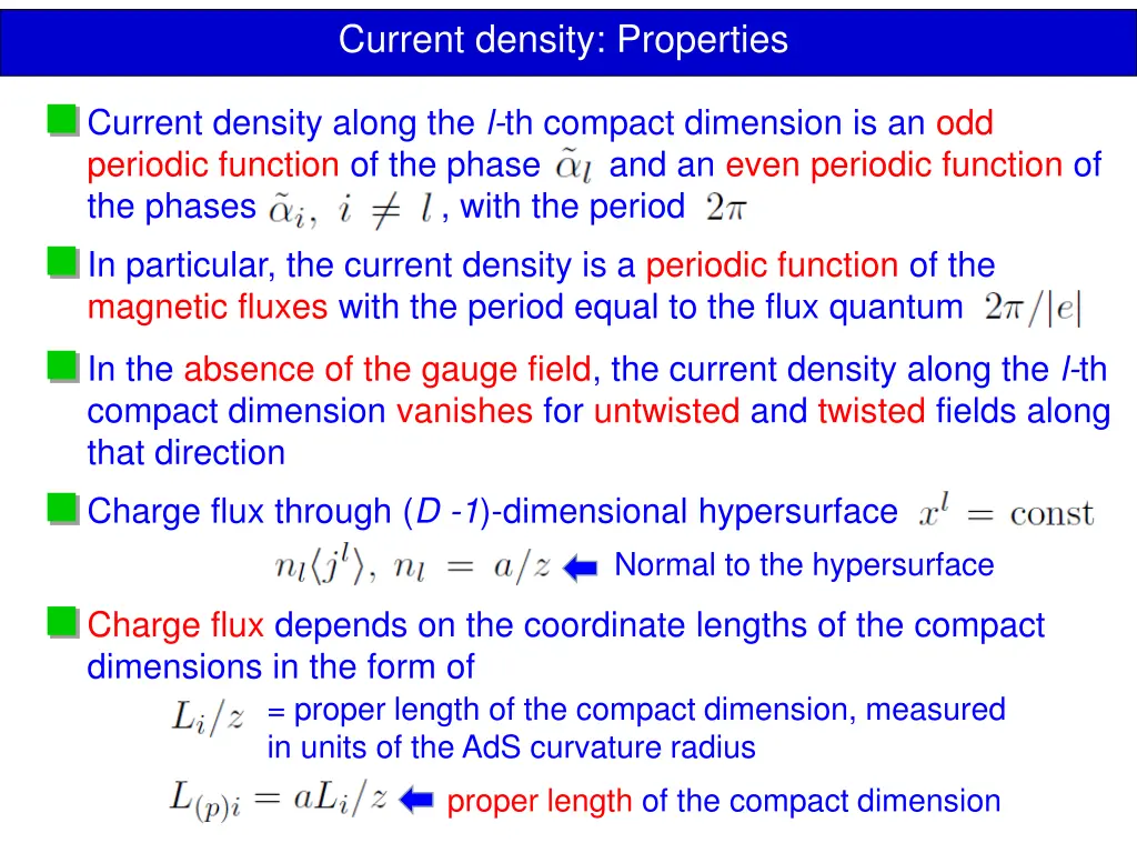 current density properties