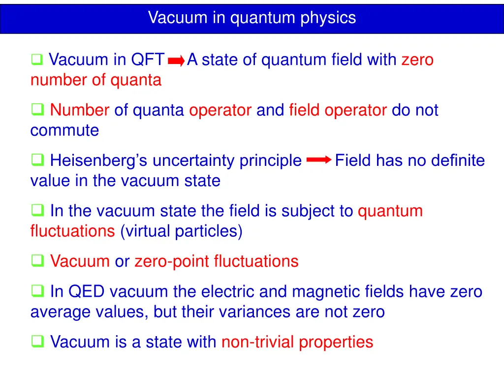 vacuum in quantum physics