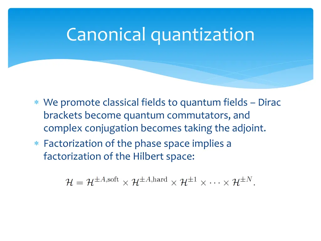 canonical quantization