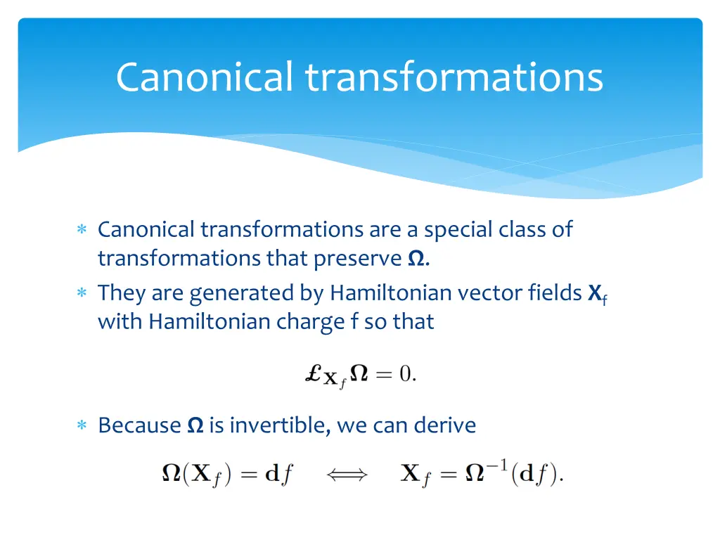 canonical transformations