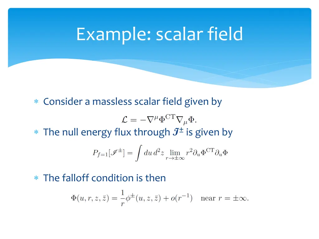 example scalar field