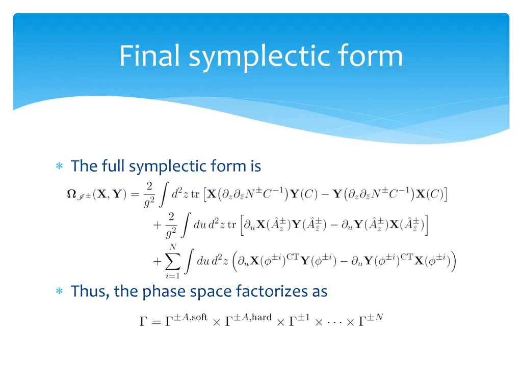 final symplectic form