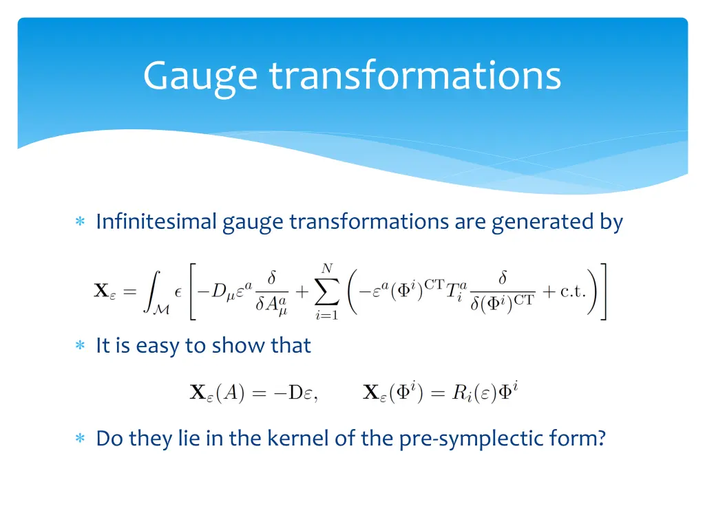 gauge transformations