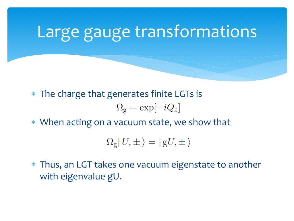 large gauge transformations 1