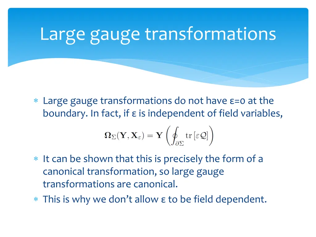 large gauge transformations