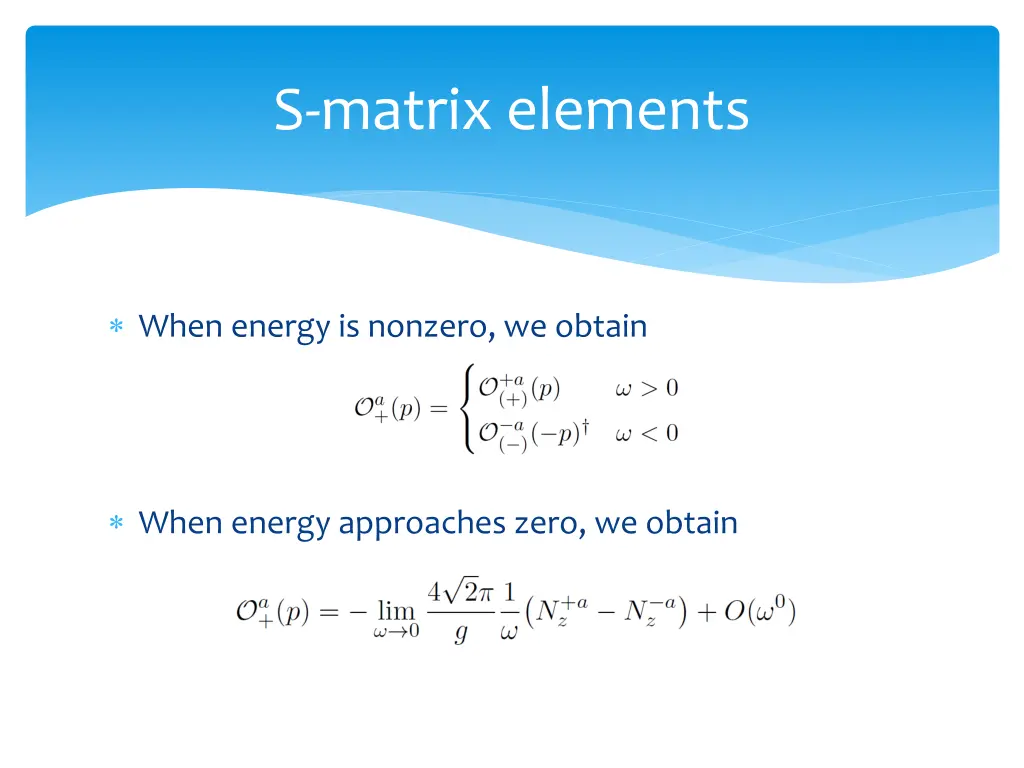 s matrix elements 1