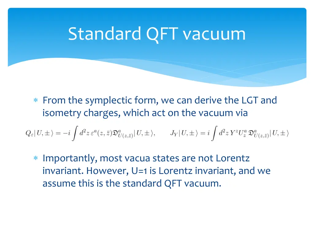 standard qft vacuum