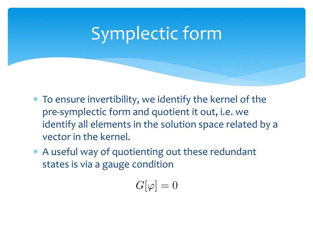 symplectic form