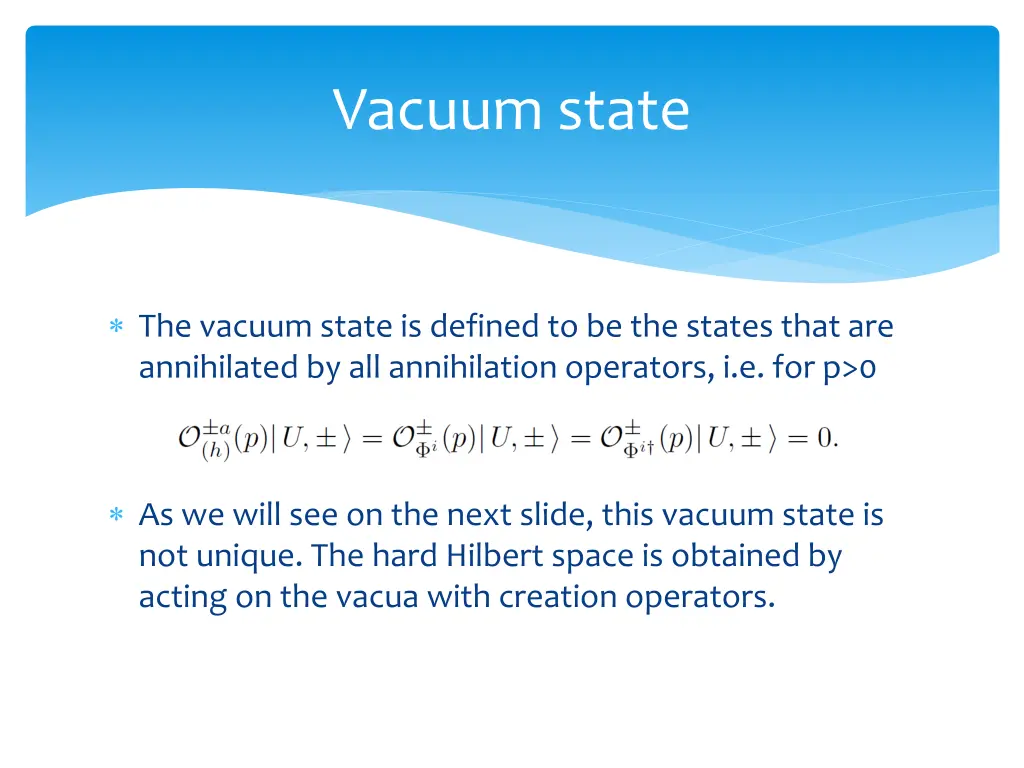 vacuum state