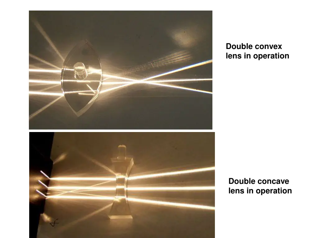 double convex lens in operation