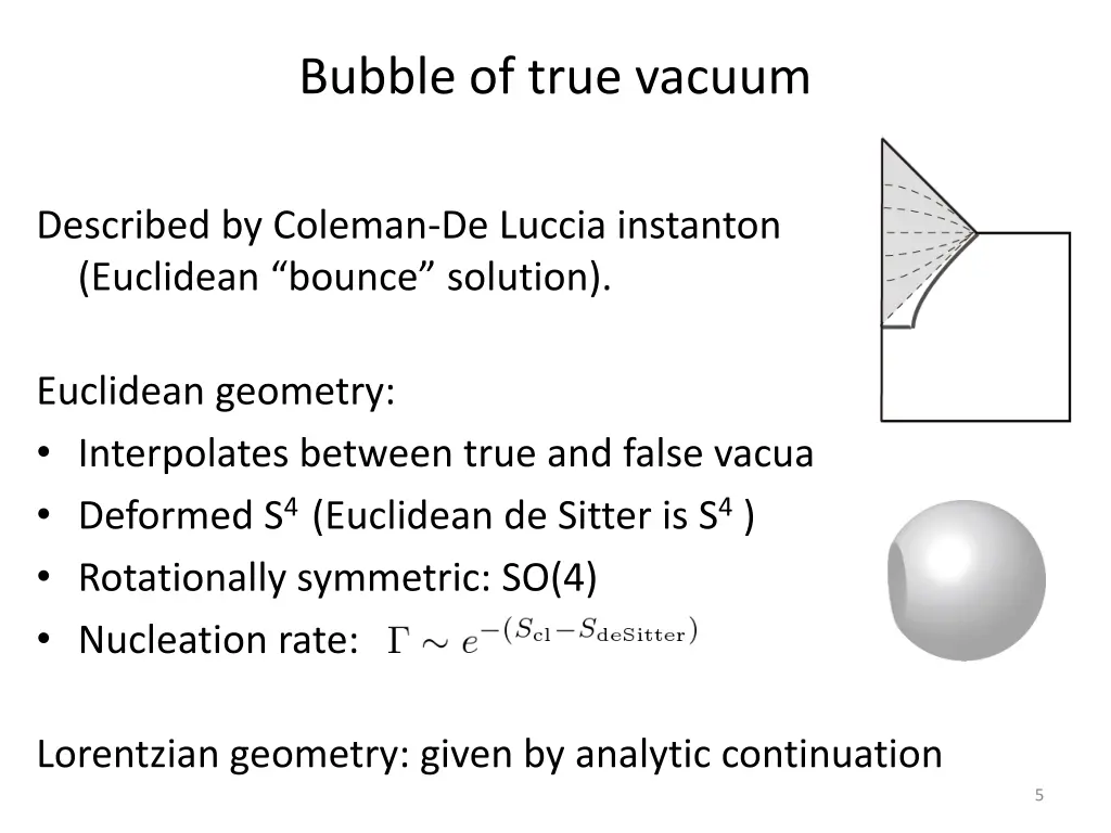 bubble of true vacuum