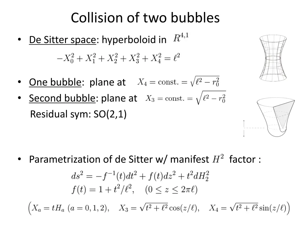 collision of two bubbles