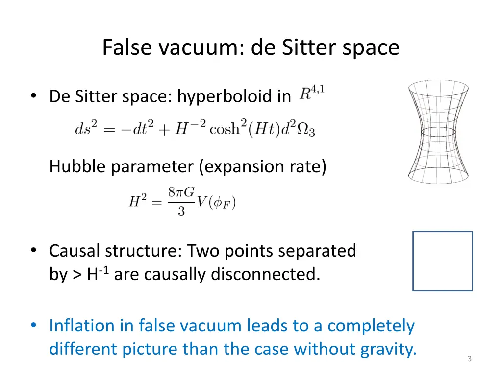 false vacuum de sitter space