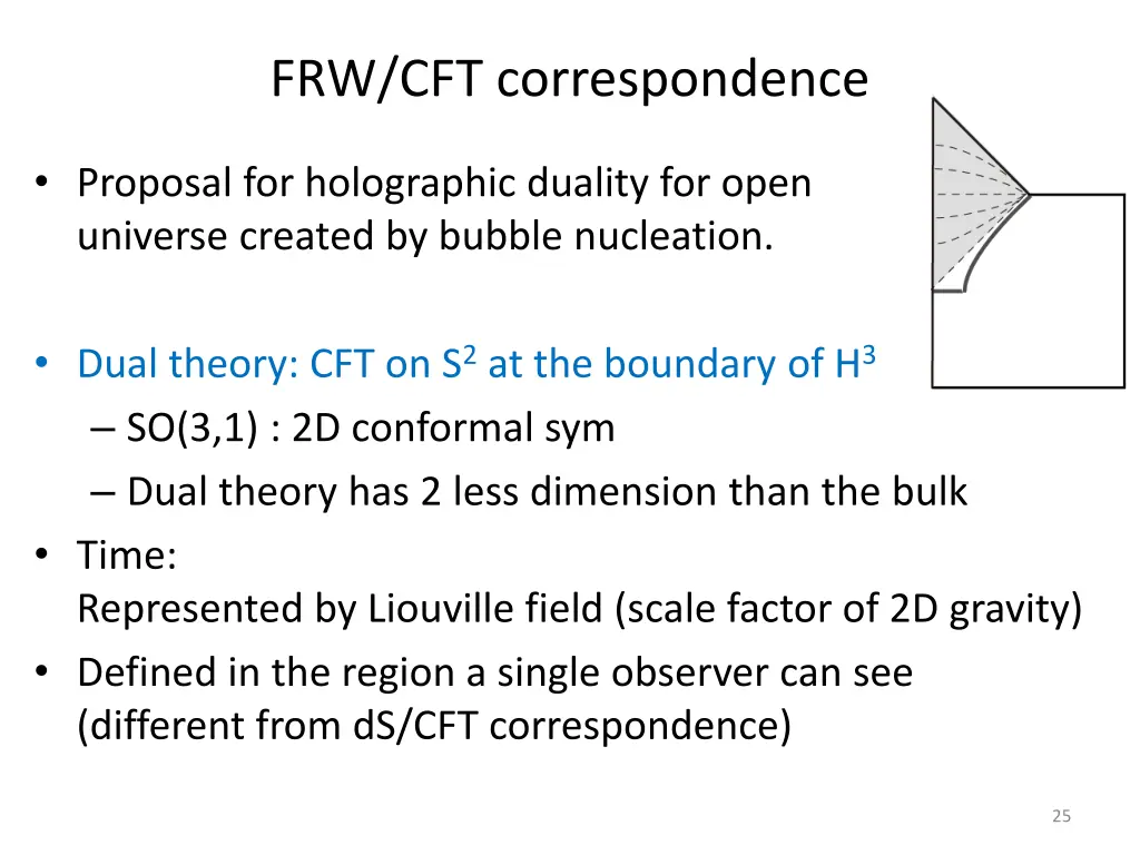 frw cft correspondence