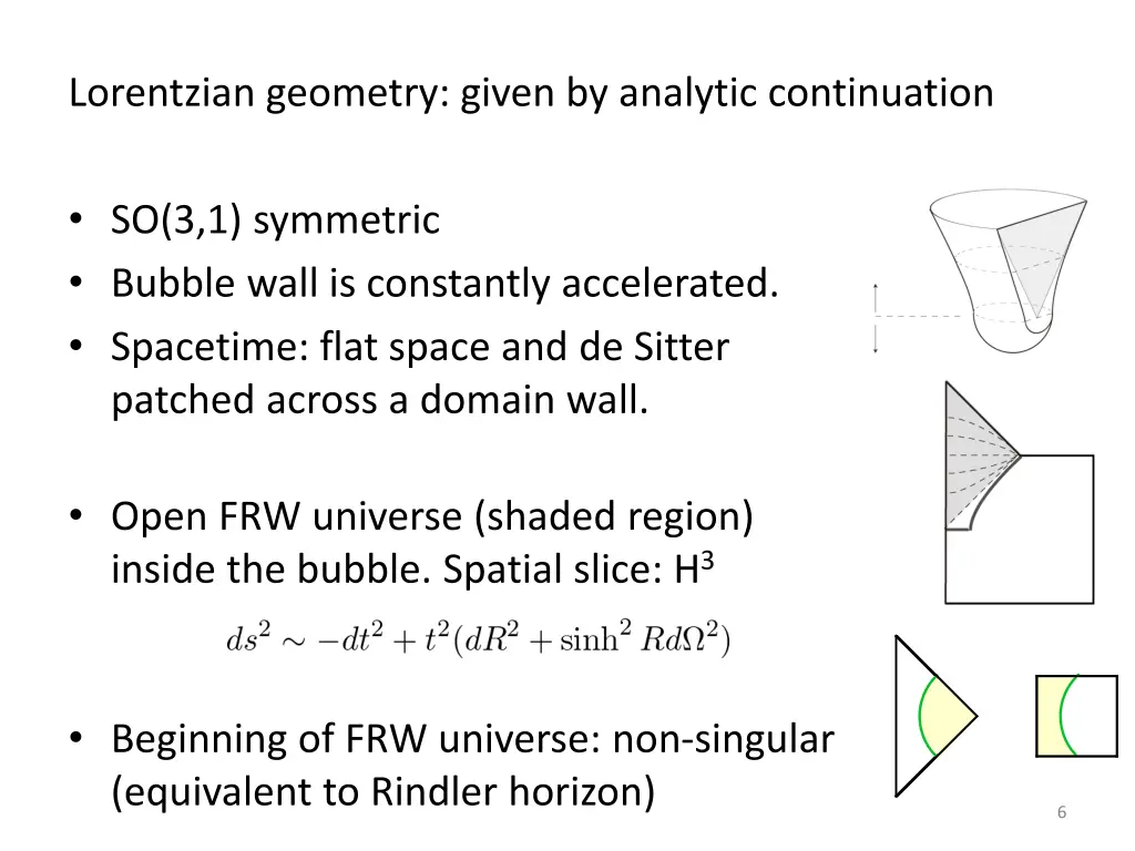 lorentzian geometry given by analytic continuation