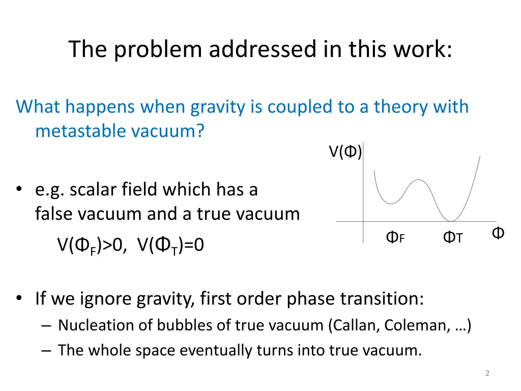 the problem addressed in this work