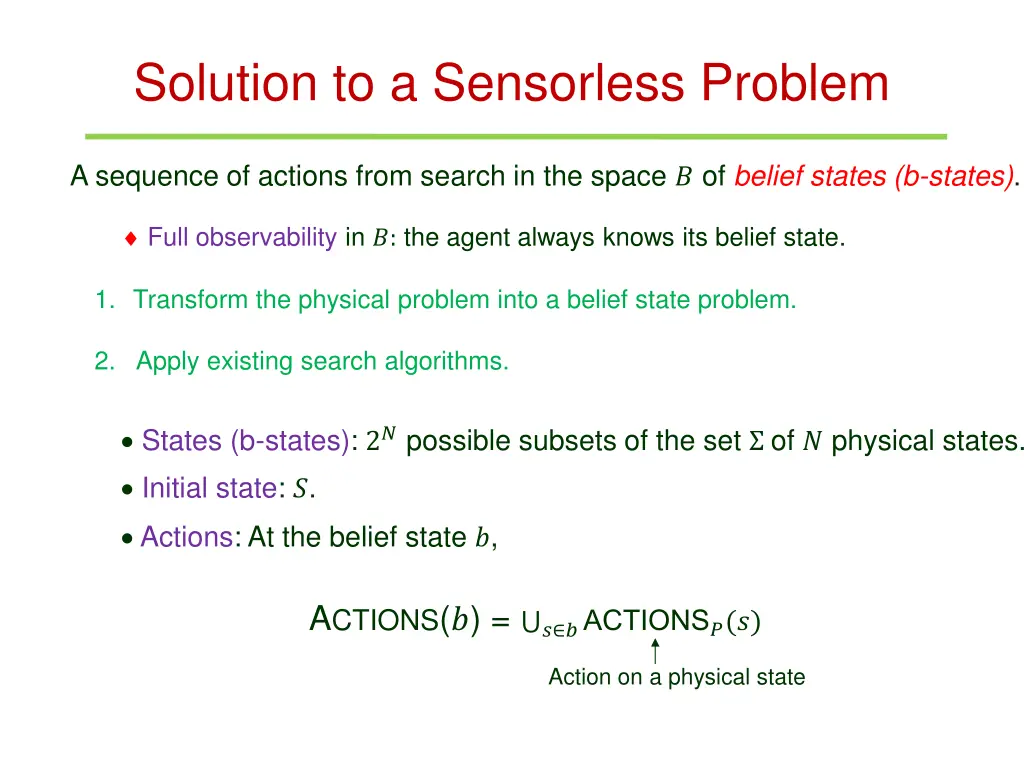 solution to a sensorless problem