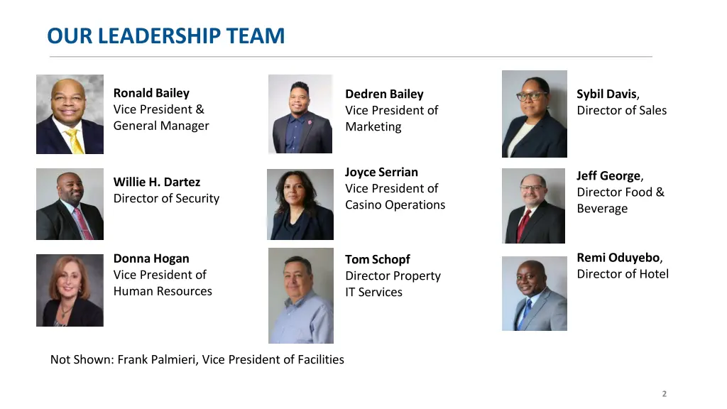 our leadership team