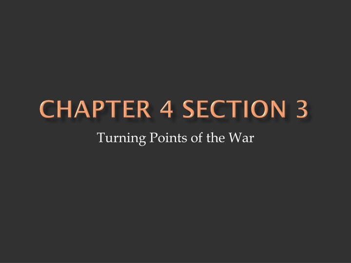 turning points of the war