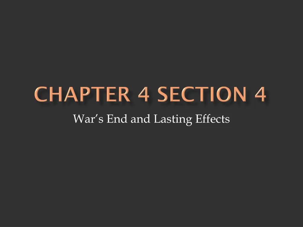 war s end and lasting effects