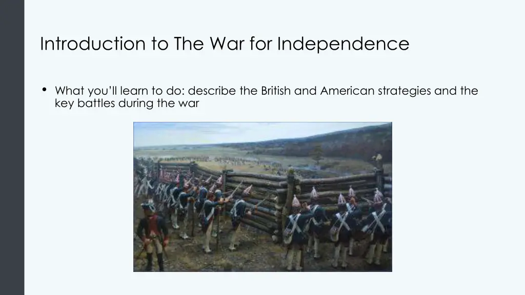 introduction to the war for independence