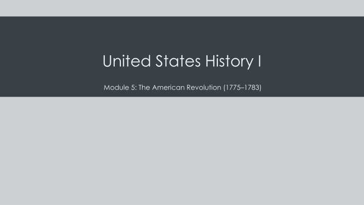 united states history i