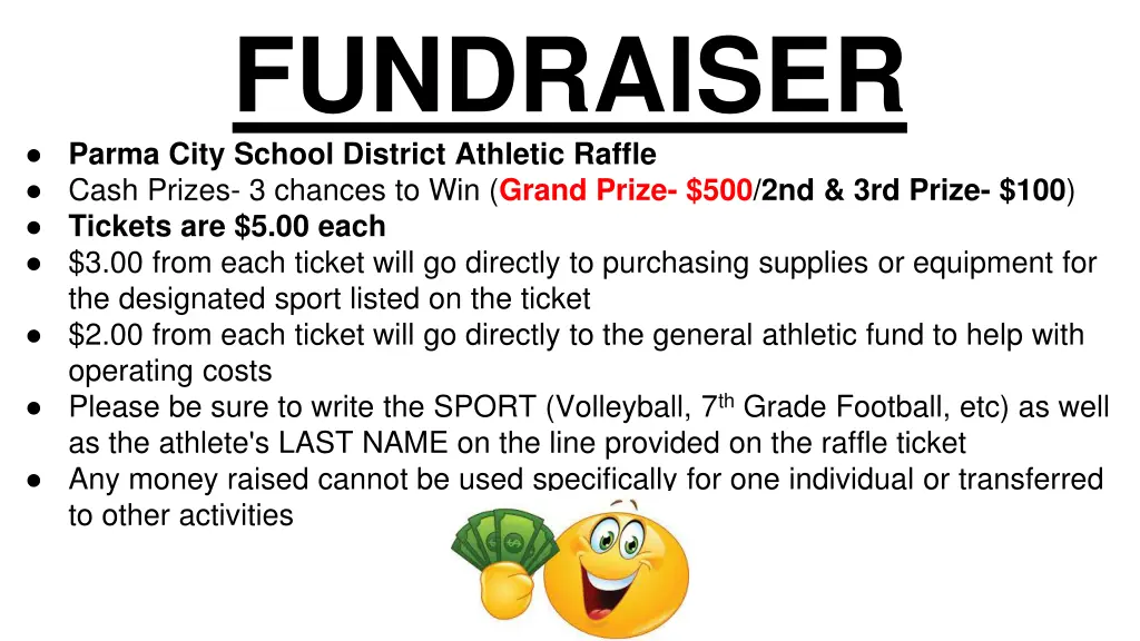 fundraiser parma city school district athletic