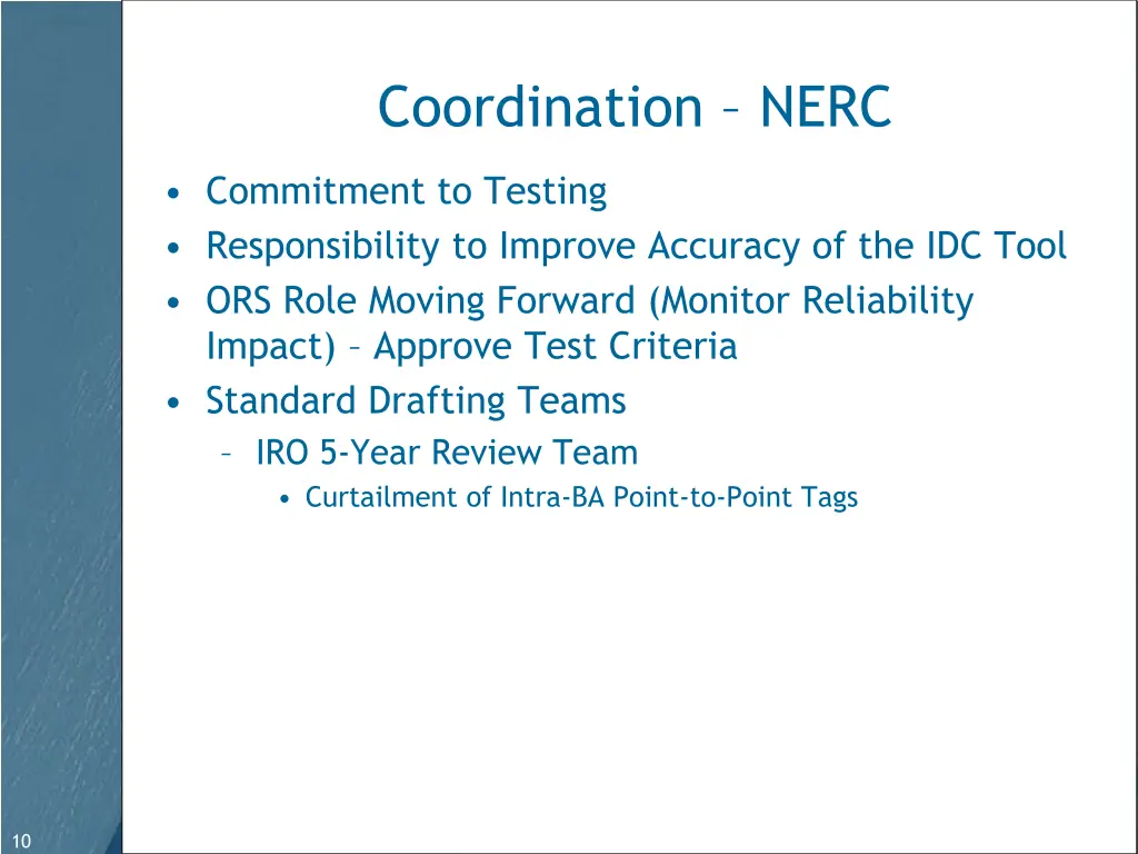 coordination nerc