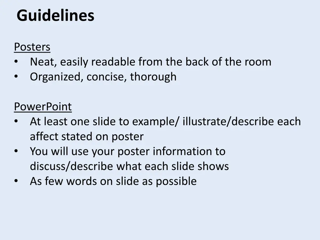 guidelines