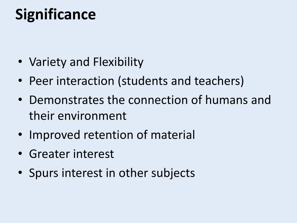 significance