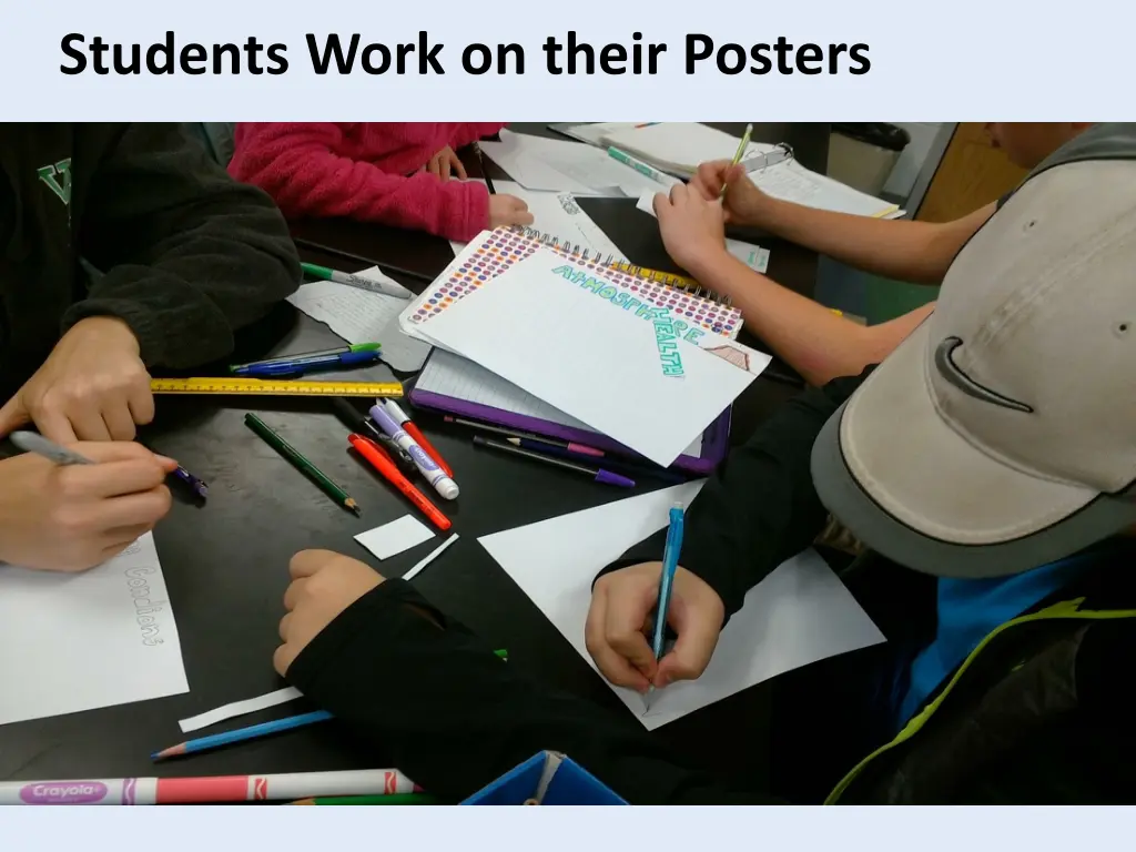 students work on their posters 1