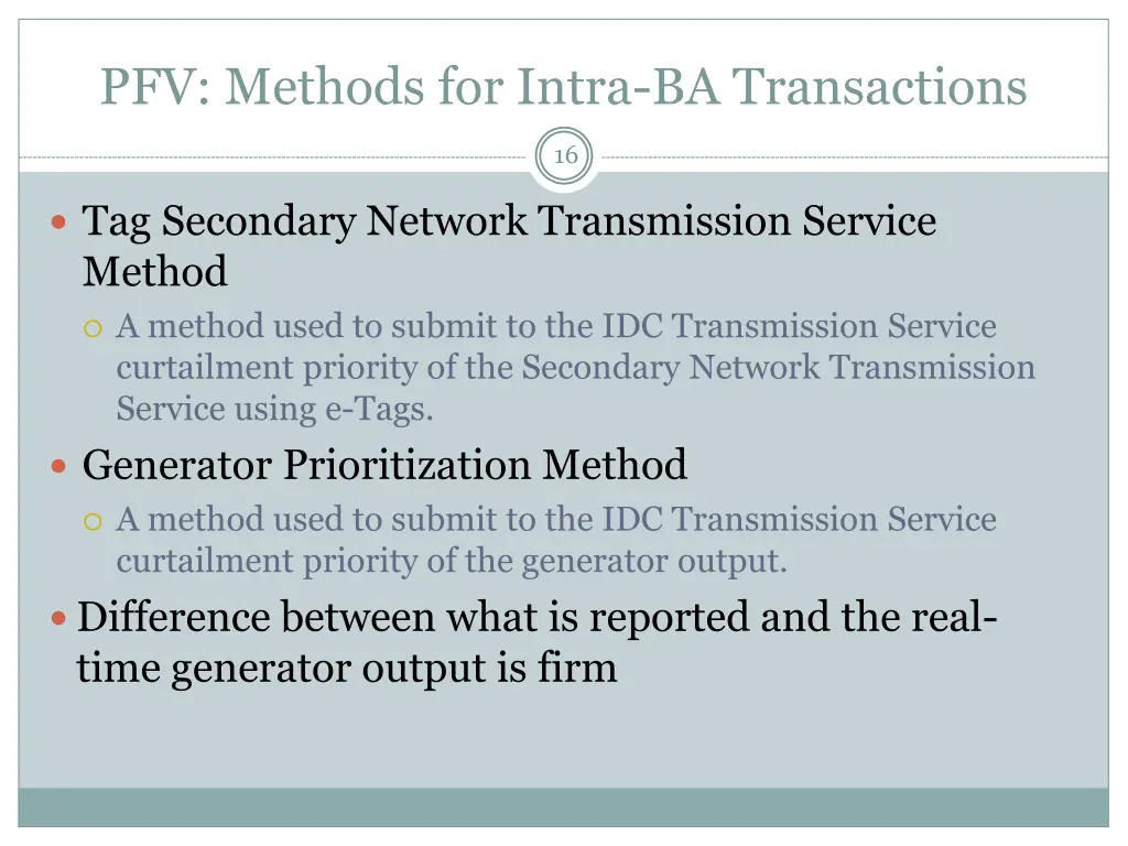 pfv methods for intra ba transactions