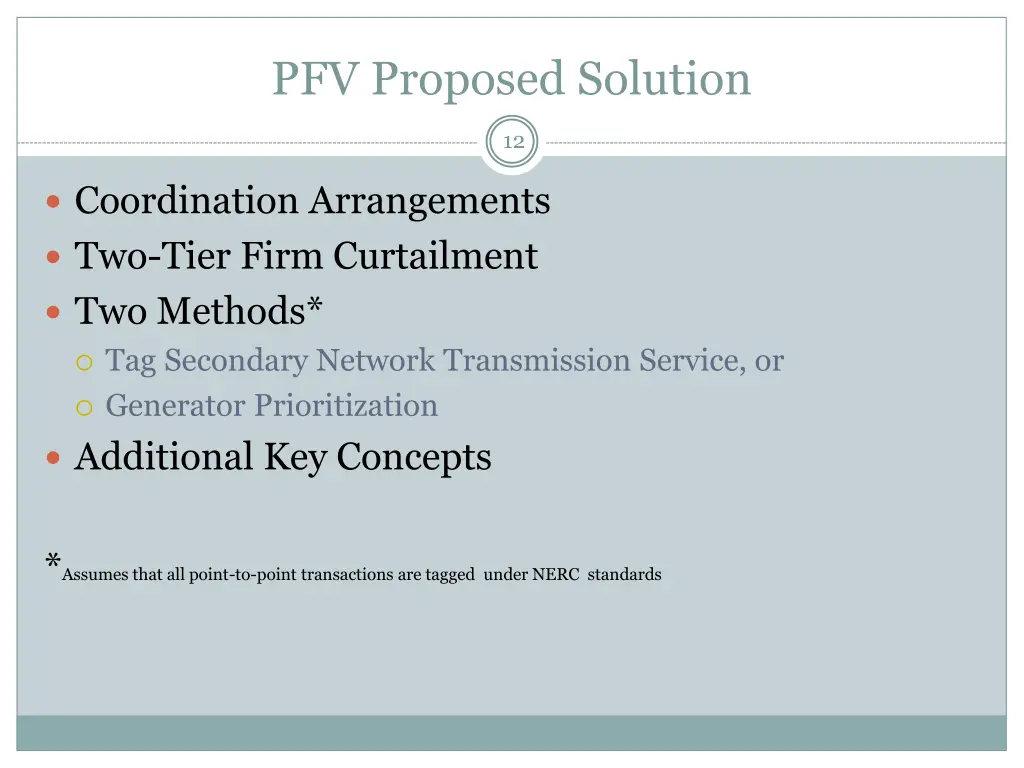 pfv proposed solution