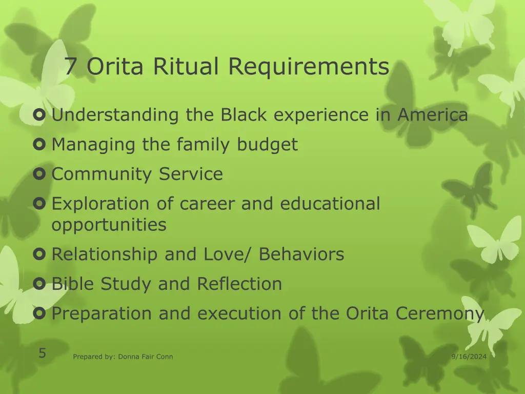 7 orita ritual requirements