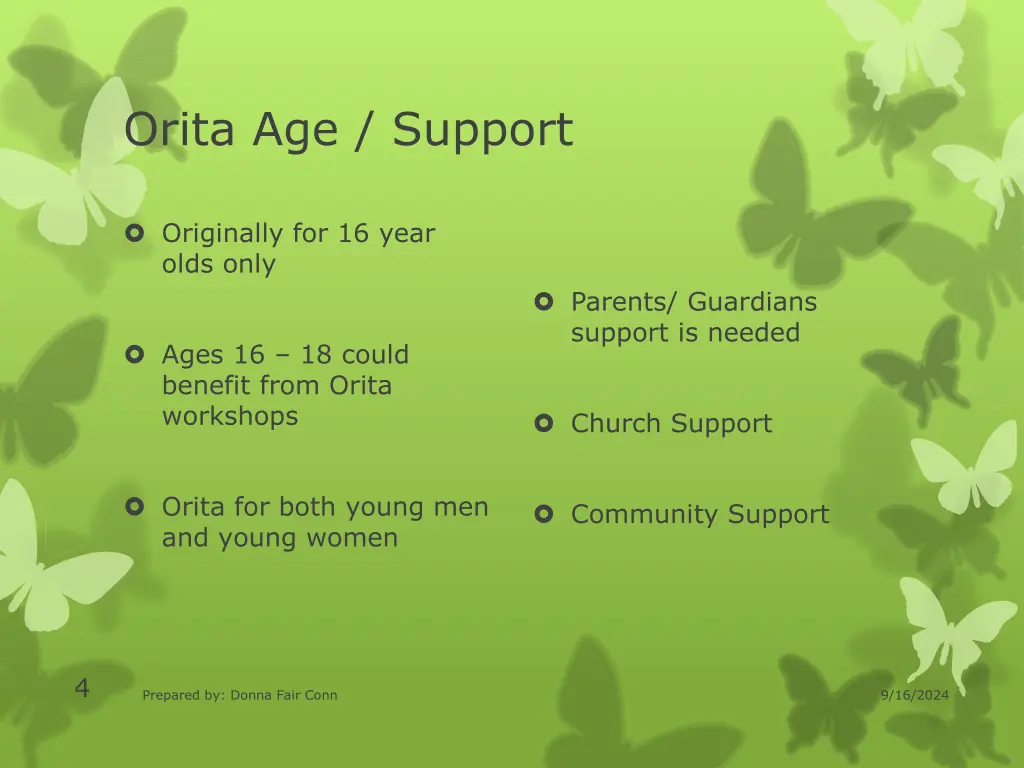 orita age support