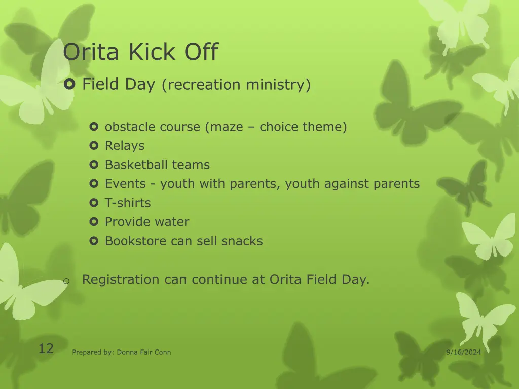 orita kick off