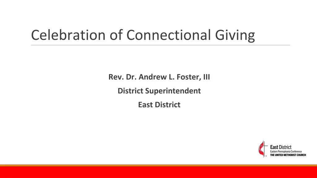 celebration of connectional giving