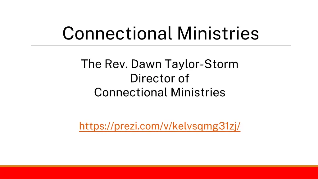 connectional ministries