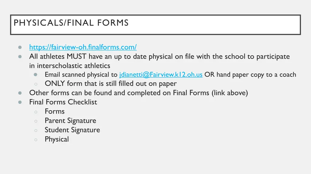 physicals final forms