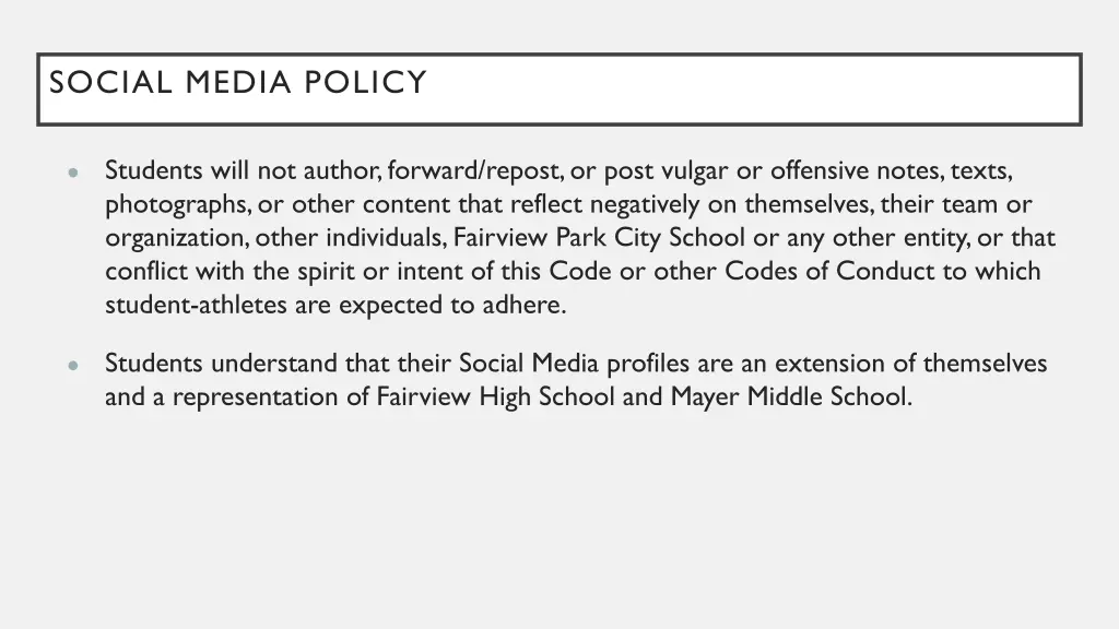 social media policy