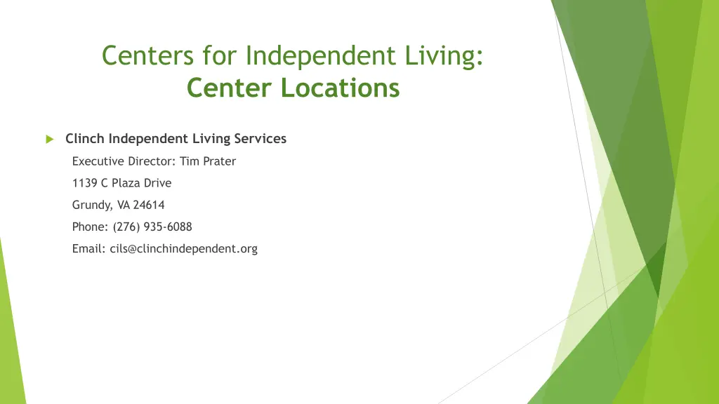 centers for independent living center locations 1