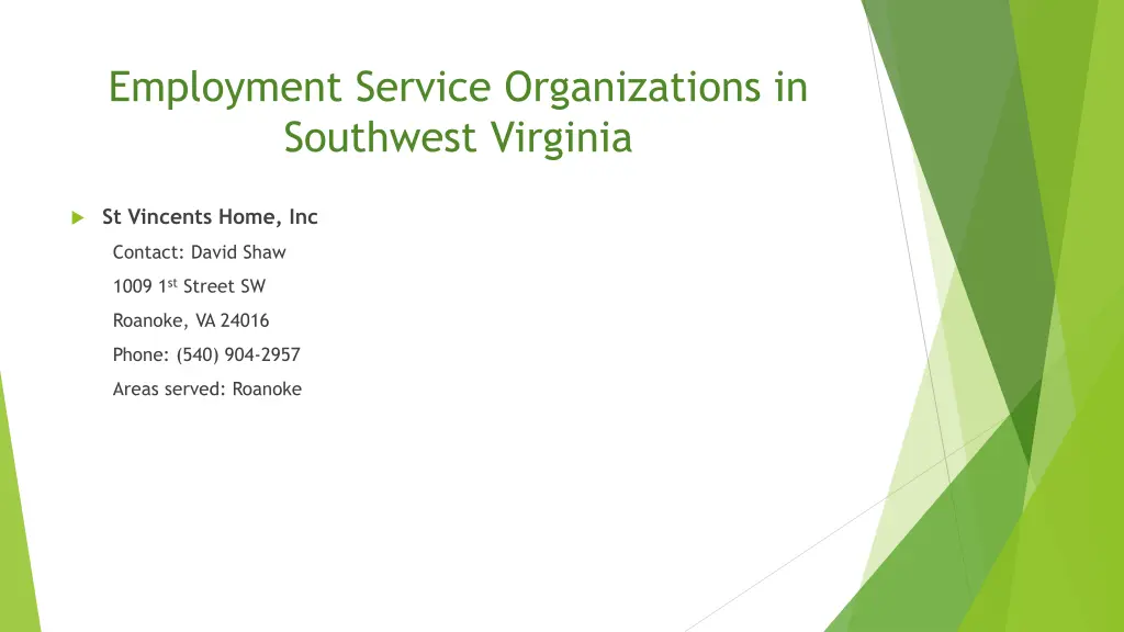 employment service organizations in southwest 10