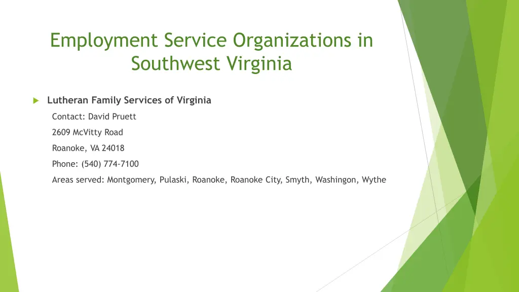 employment service organizations in southwest 6