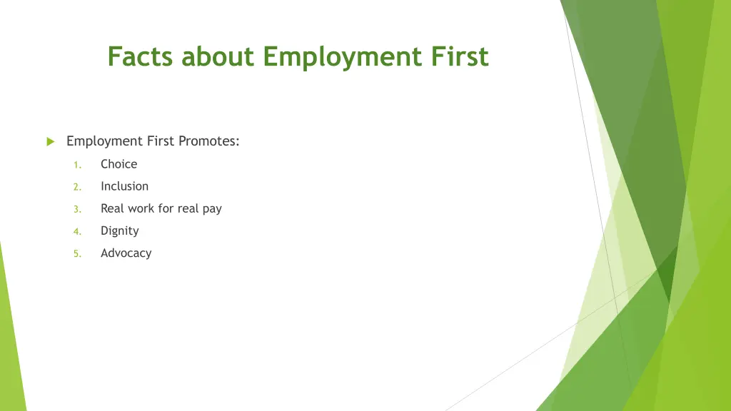 facts about employment first 1