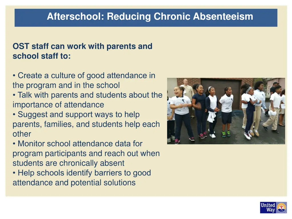 afterschool reducing chronic absenteeism