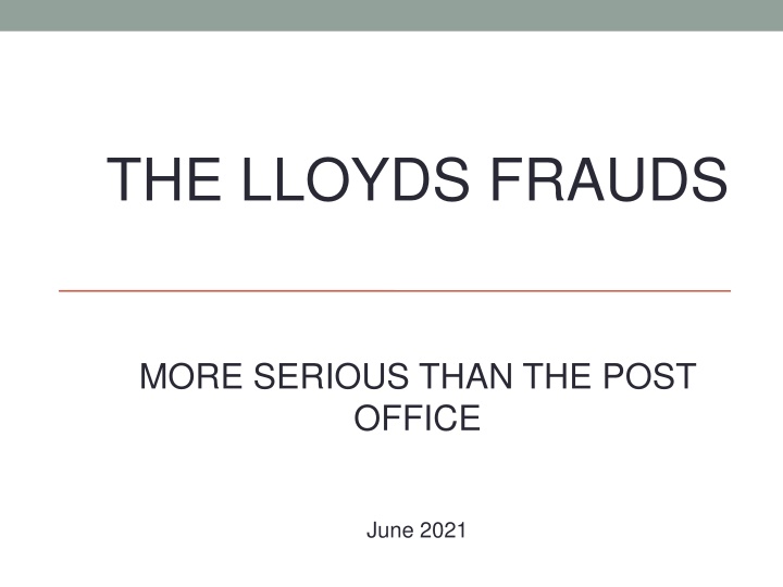 the lloyds frauds