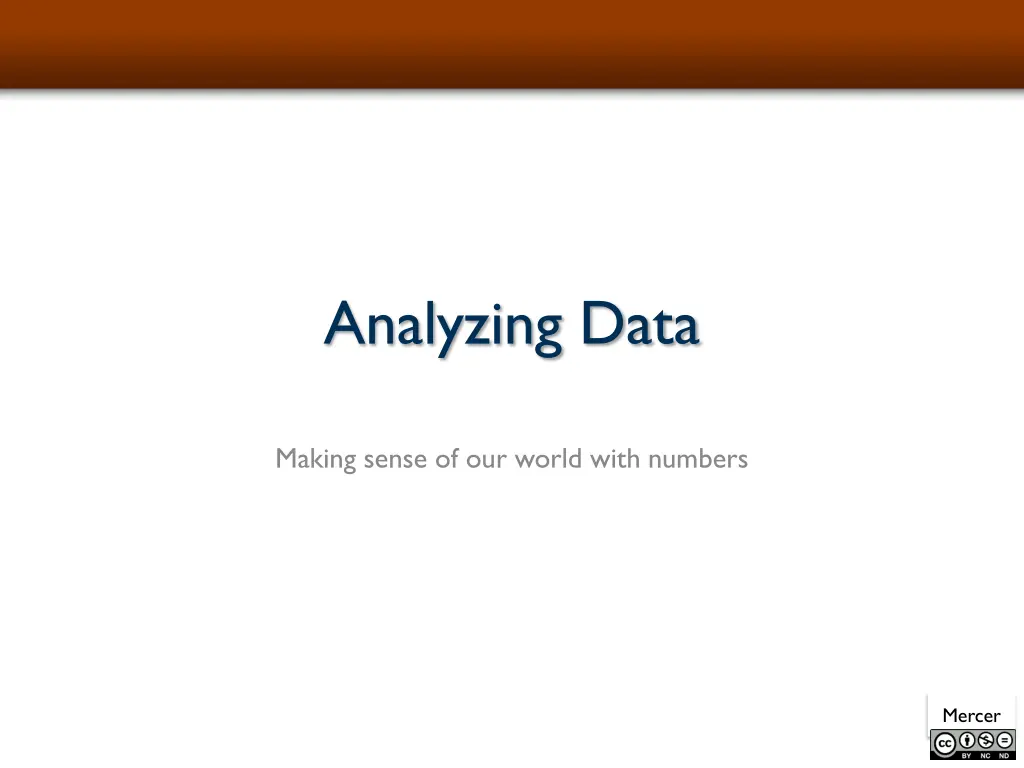 analyzing data