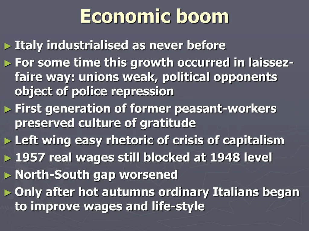 economic boom